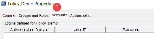 User Properties menu